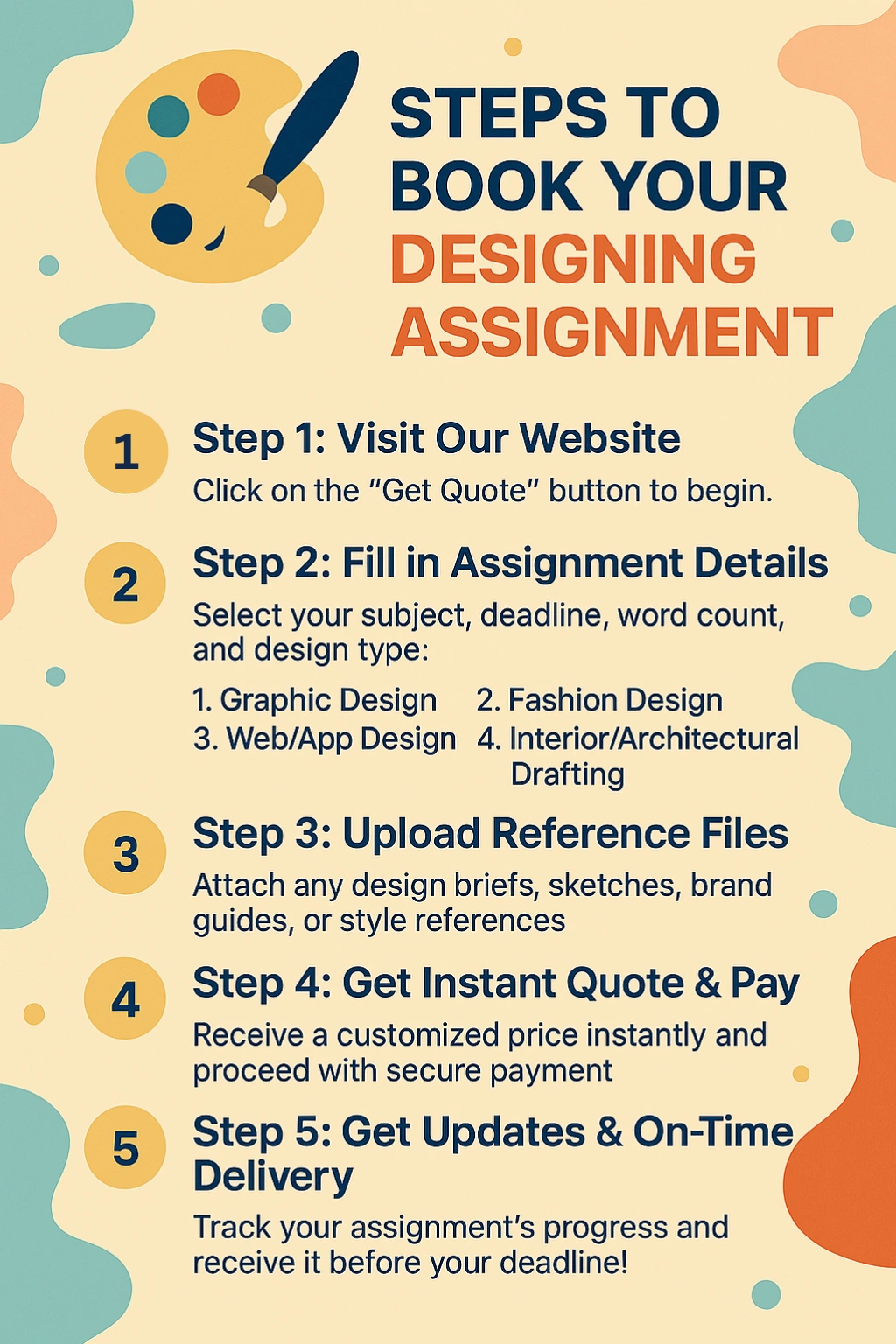 Steps to Book Your Designing Assignment